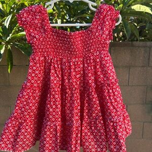 Janie and Jack Red Floral Casual Dress